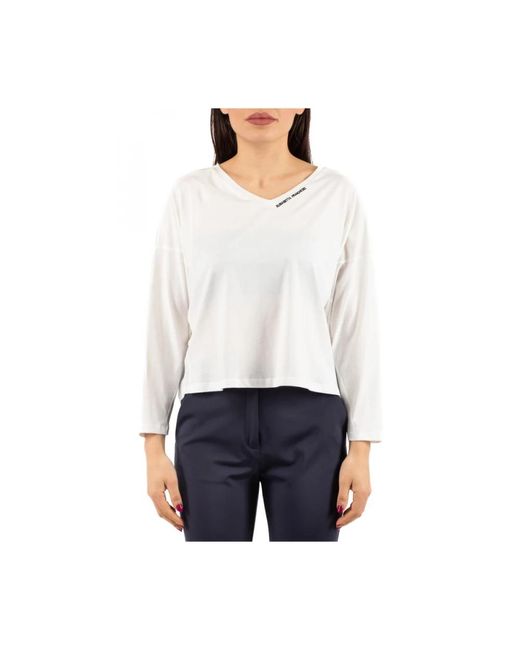 Elisabetta Franchi White Long Sleeve Tops