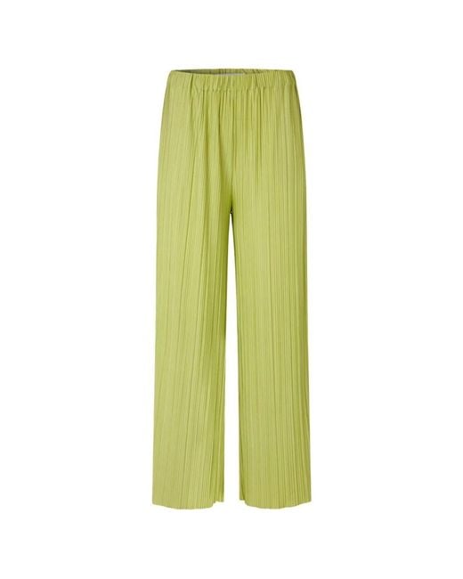 Wide Trousers Samsøe & Samsøe en coloris Green