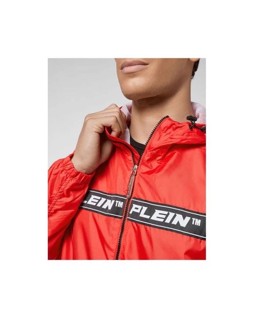 Philipp Plein Red Light Jackets for men