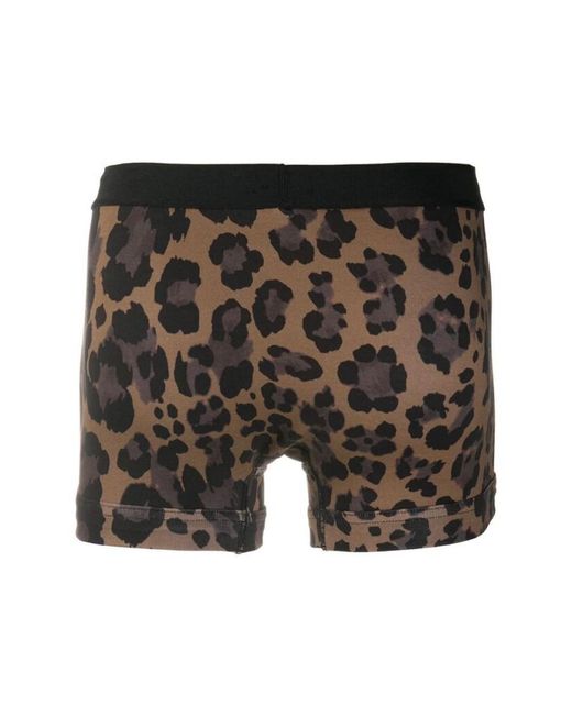 Tom Ford Ondergoed ,Bruin ,Katoen Luipaardprint Boxershorts in het Gray voor heren