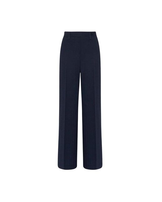 Kiton Broeken ,Blauw ,Wol Visgraat Wollen Broek in het Blue