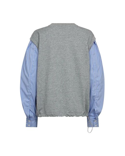 co'couture Overhemden ,Grijs ,Blouses in het Blue