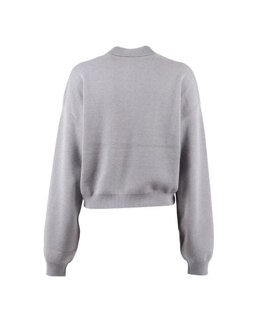 ROTATE BIRGER CHRISTENSEN Gray Round-Neck Knitwear