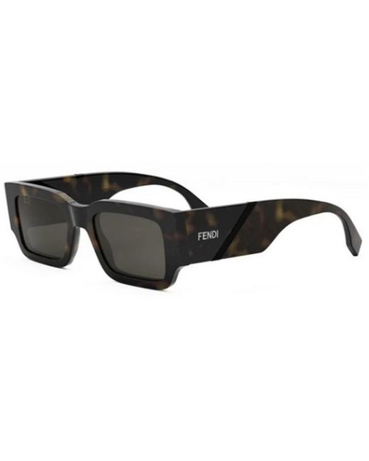 Fendi Authentische Diagonale Brillen Mit Premium-Qualität in Black für Herren