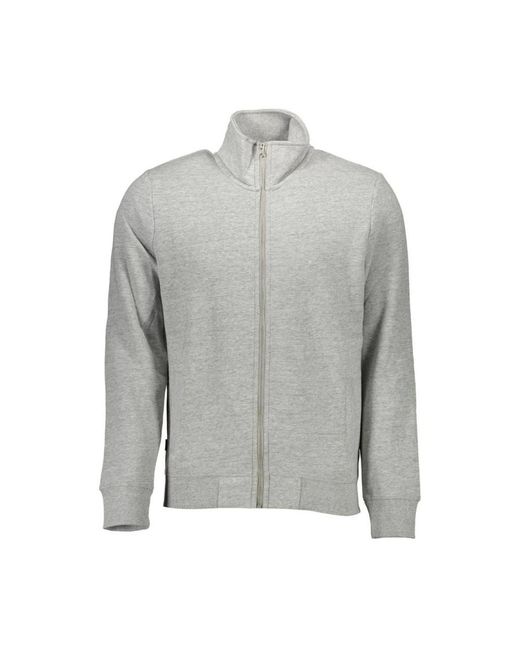 Superdry Brauner Zipup Strickpullover in Gray für Herren