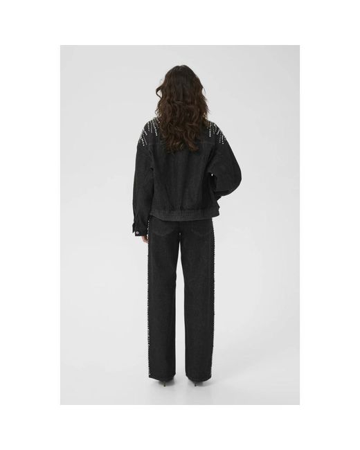 Gestuz Jeans ,Zwart ,Straight Jeans in het Black