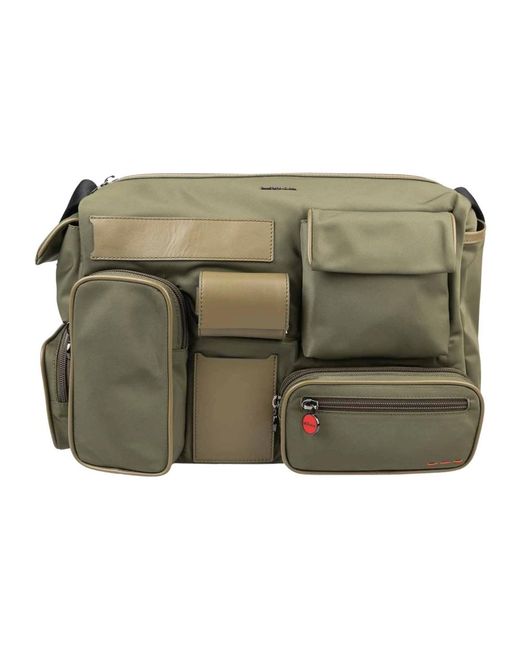 Kiton Green Cross Body Bags for men