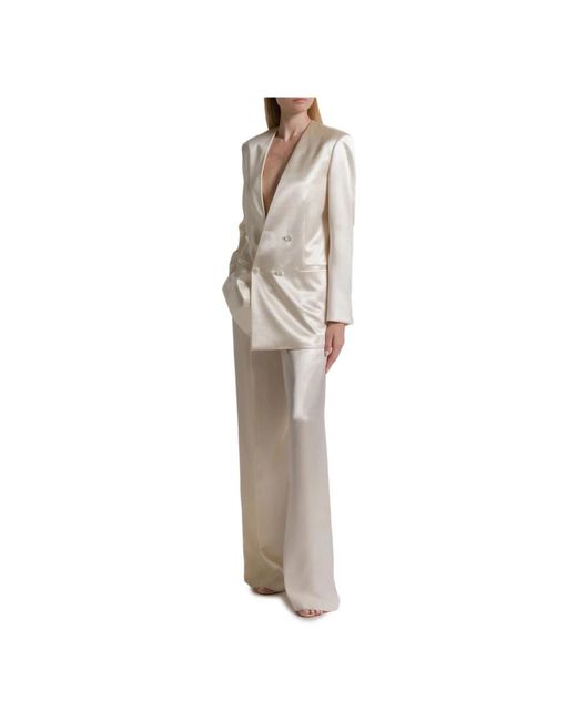 Alberta Ferretti Natural Blazers