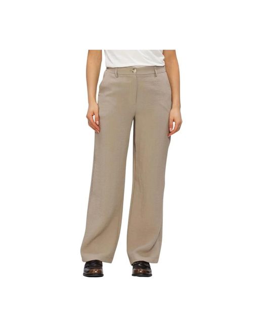 Object Objrini Mw Lo Wide Pant in het Natural