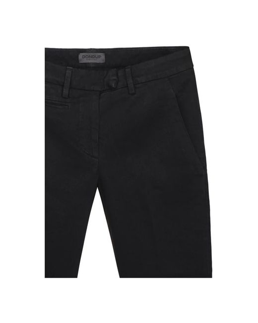 Dondup Black Slim-Fit Trousers