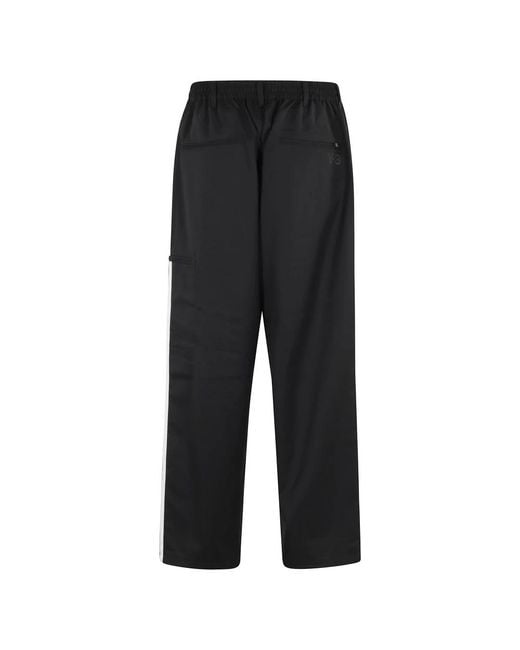Y-3 Black Straight Trousers for men