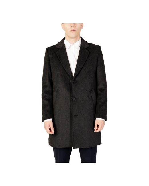 Antony Morato Black Single-Breasted Coats for men