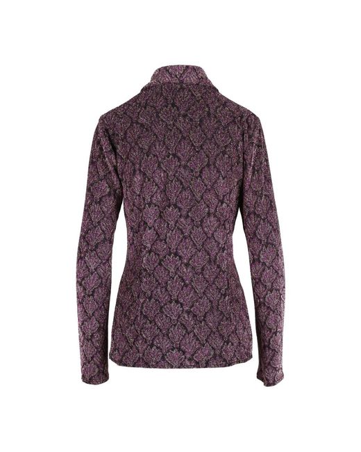 Nineminutes Overhemden ,Paars ,Metallic Fiber Shirt in het Purple
