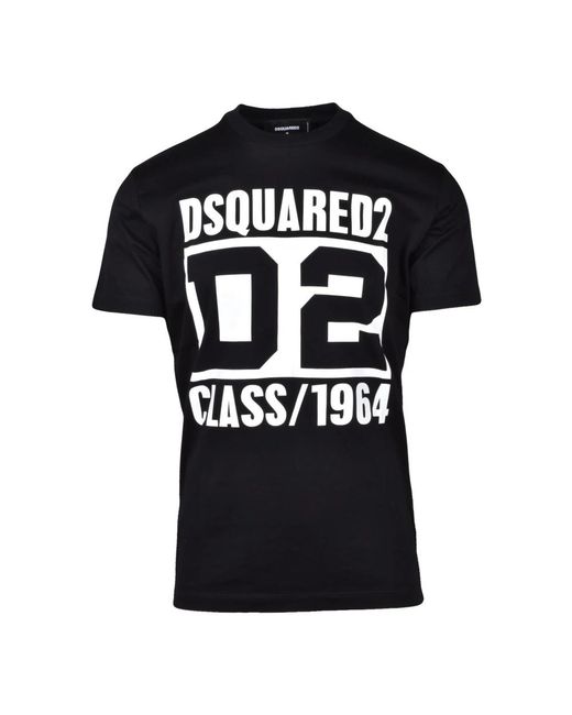 DSquared² Tops ,Zwart ,Katoen T-Shirt in het Black voor heren