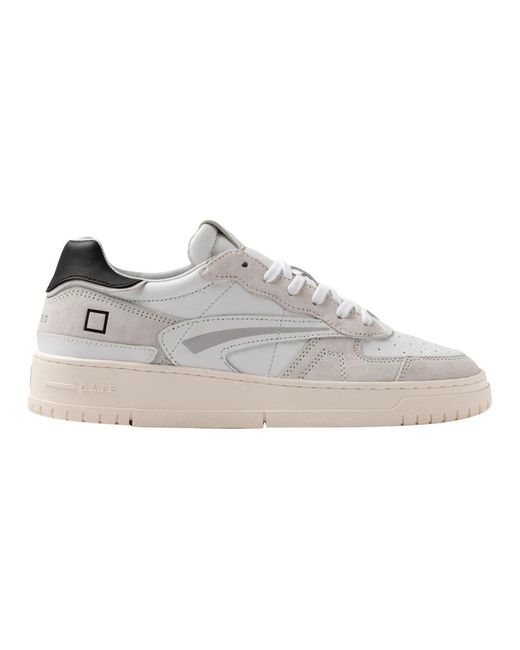 Date Schoenen ,Wit ,Katoen Torneo Sneakers in het Gray voor heren