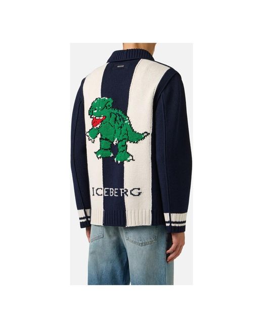 Cardigans Iceberg de hombre de color Blue