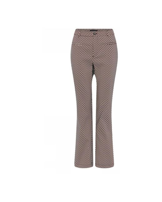 Cro Broeken ,Bruin ,Grafische Print Flared Broek in het Gray