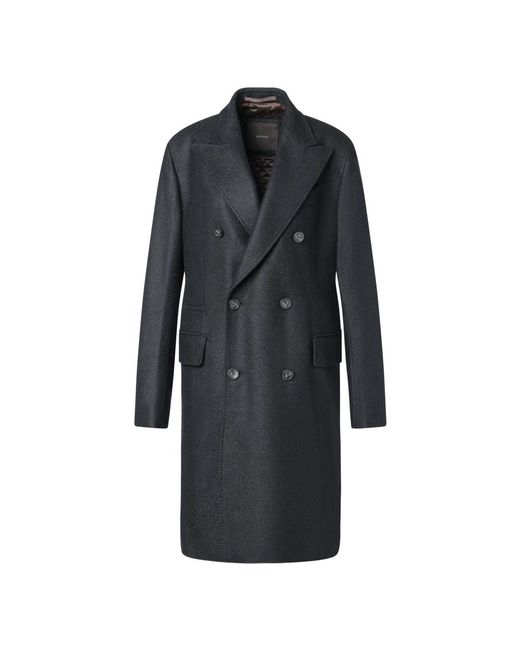 Windsor. Centro Virgin Wool Coat in het Black voor heren