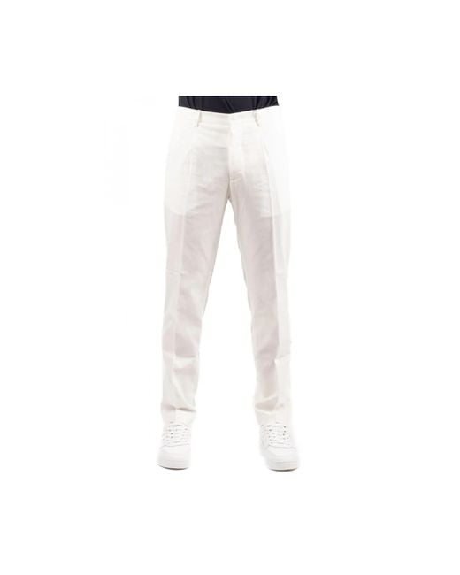 hindustrie Slim-Fit Trousers in het White voor heren