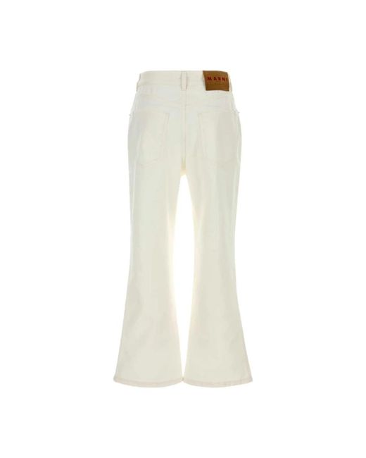 Marni Jeans ,Wit ,Denim Pants in het Natural