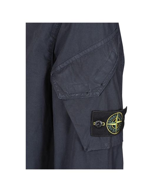 Stone Island Blue Light Jackets for men
