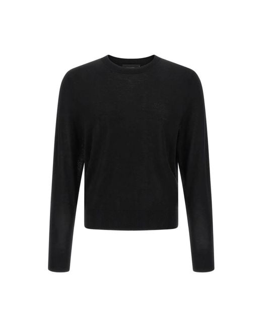 DSquared² Black Round-Neck Knitwear for men
