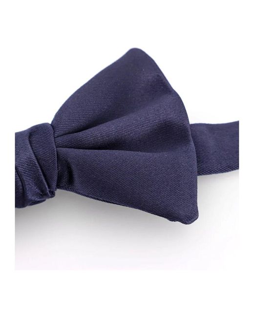 Giorgio Armani Blaue Seidenkrawatte Metallklammer Verschluss in Blue für Herren