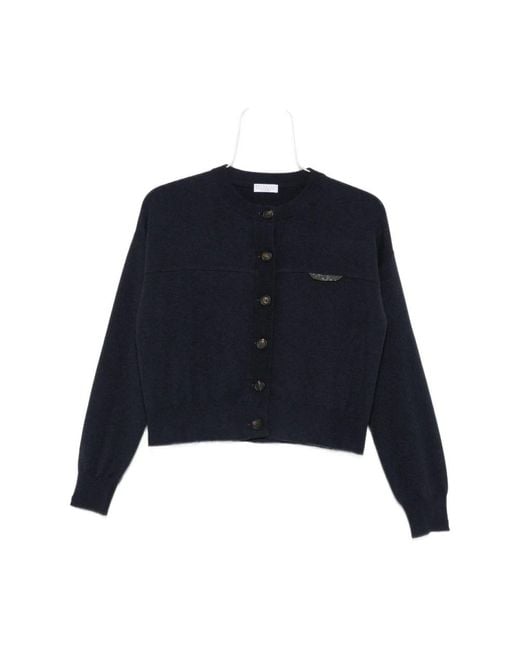 Cardigans Brunello Cucinelli de color Blue
