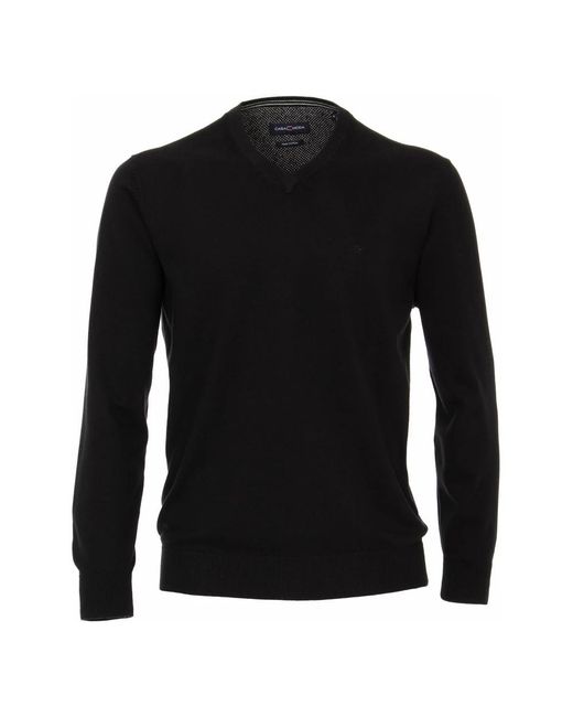 CASA MODA Veelzijdige V-Hals Pullover in het Black voor heren
