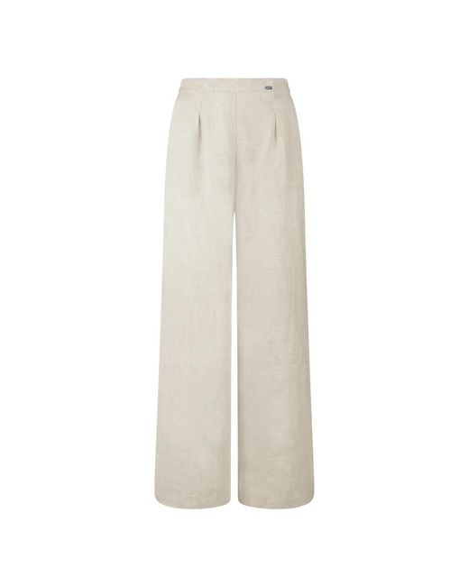Bomboogie White Wide Trousers
