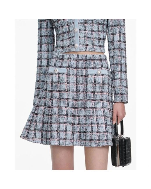 Short Skirts Self-Portrait de color Blue
