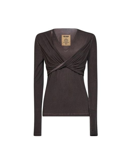 Uma Wang Black Long Sleeve T-Shirts