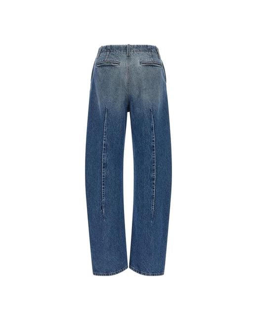 MM6 by Maison Margiela Blue Loose Fit Jeans