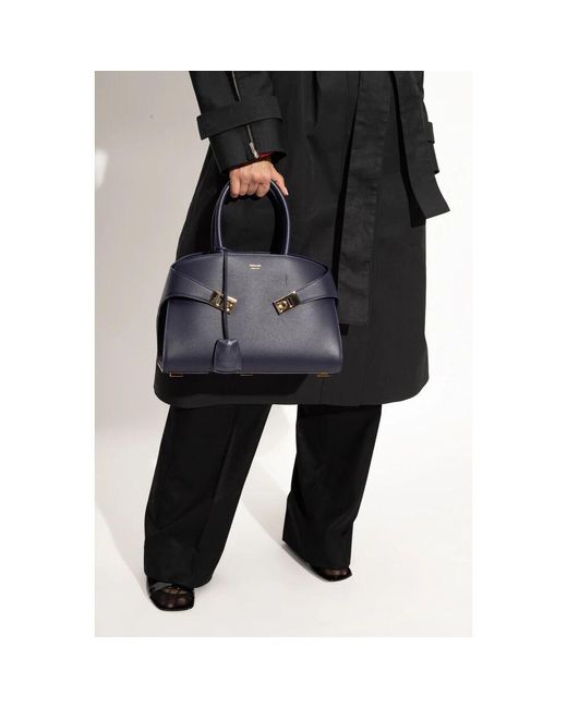 Ferragamo Blue 'Hugo' Schultertasche