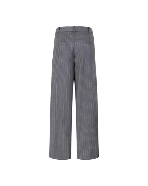 Anine Bing Gray Wide Trousers