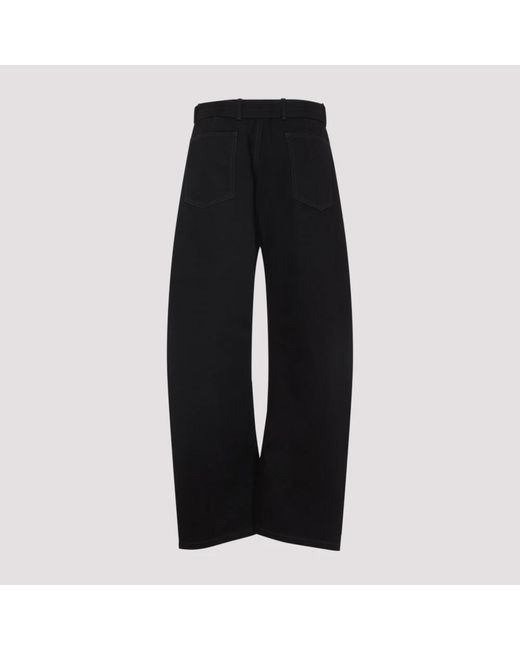 Lemaire Wide Trousers in het Black