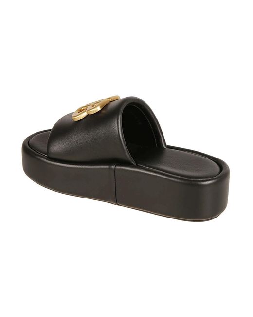 Balenciaga Black Schwarze rise slide sandalen