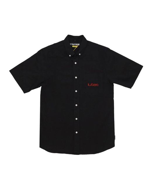Iuter Black Short Sleeve Shirts for men