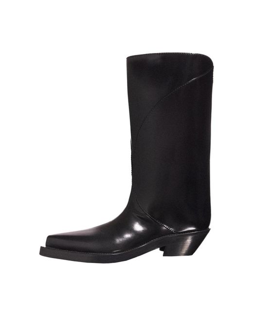 Mugler Black Cowboy & Biker Boots