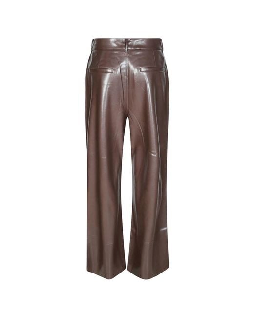 ANDAMANE Brown Straight Trousers
