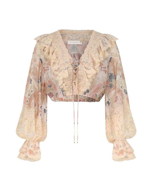 Zimmermann Natural Blouses