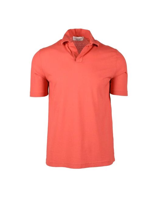 Polo in cotone di FILIPPO DE LAURENTIIS in Pink da Uomo