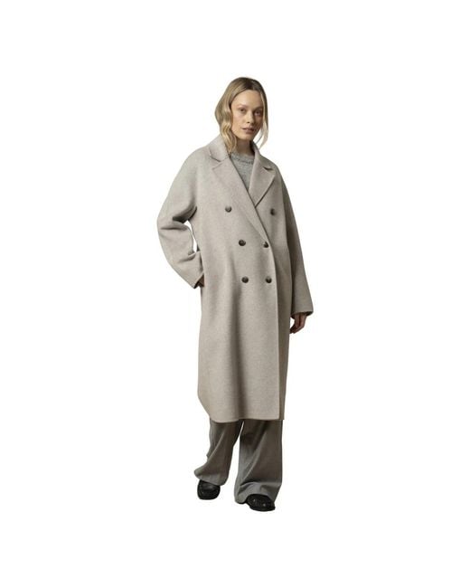 Kocca Gray Double-Breasted Coats