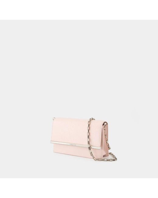 Alexander McQueen Pink Gesteppte Leder Cross Bar Tasche