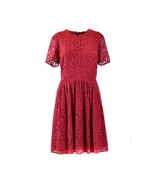 Short Dresses Burberry en coloris Red