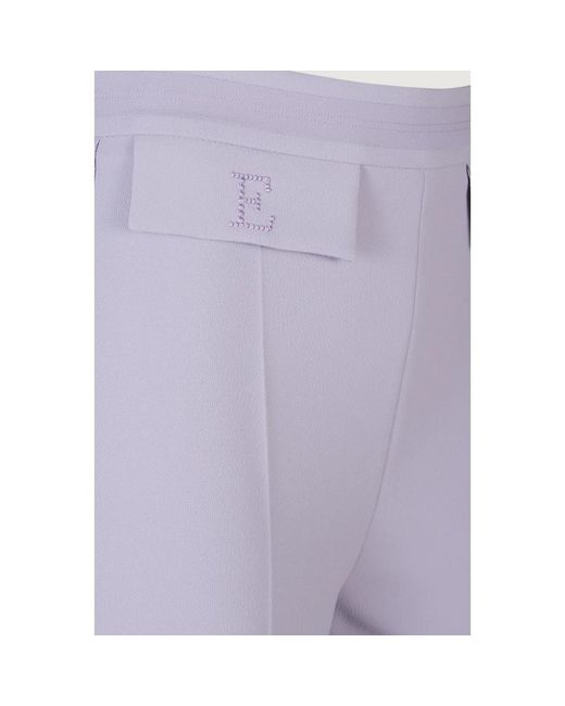Slim-Fit Trousers Elisabetta Franchi de color Purple
