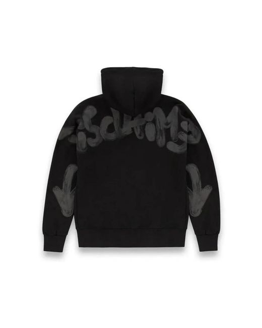 DISCLAIMER Hoodies & Sweatvesten ,Zwart ,Katoen Hoodie 55100 in het Black voor heren