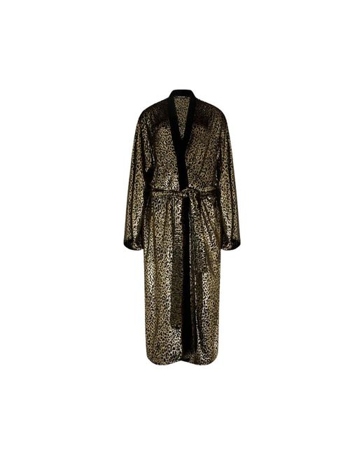 Roberto Cavalli Black Belted Coats