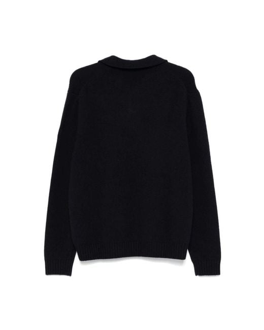 Aspesi Black V-Neck Knitwear for men