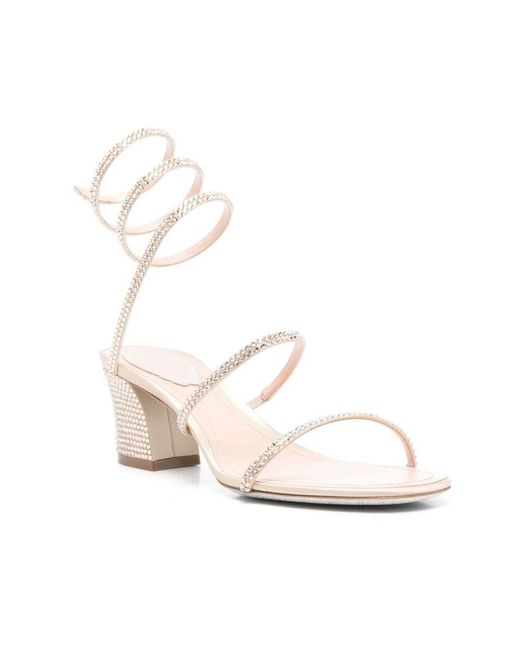 High Heel Sandals Rene Caovilla de color White